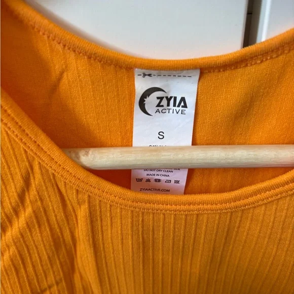 ZYIA Orange Ribbed Tank Top - Picture 3 of 5